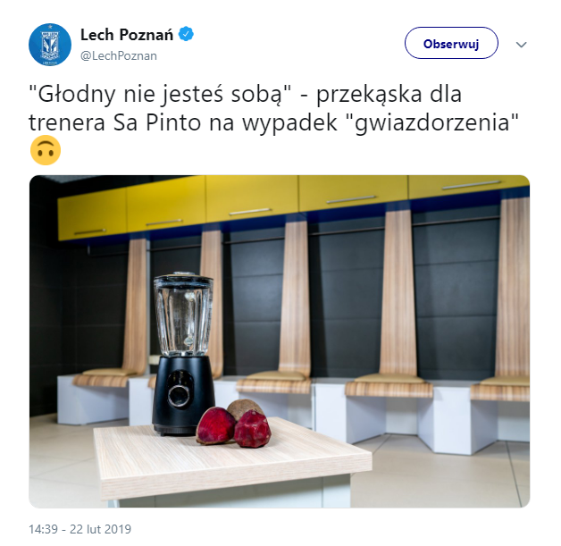 ''Przekąska'' od Lecha Poznań dla trenera Legii xD